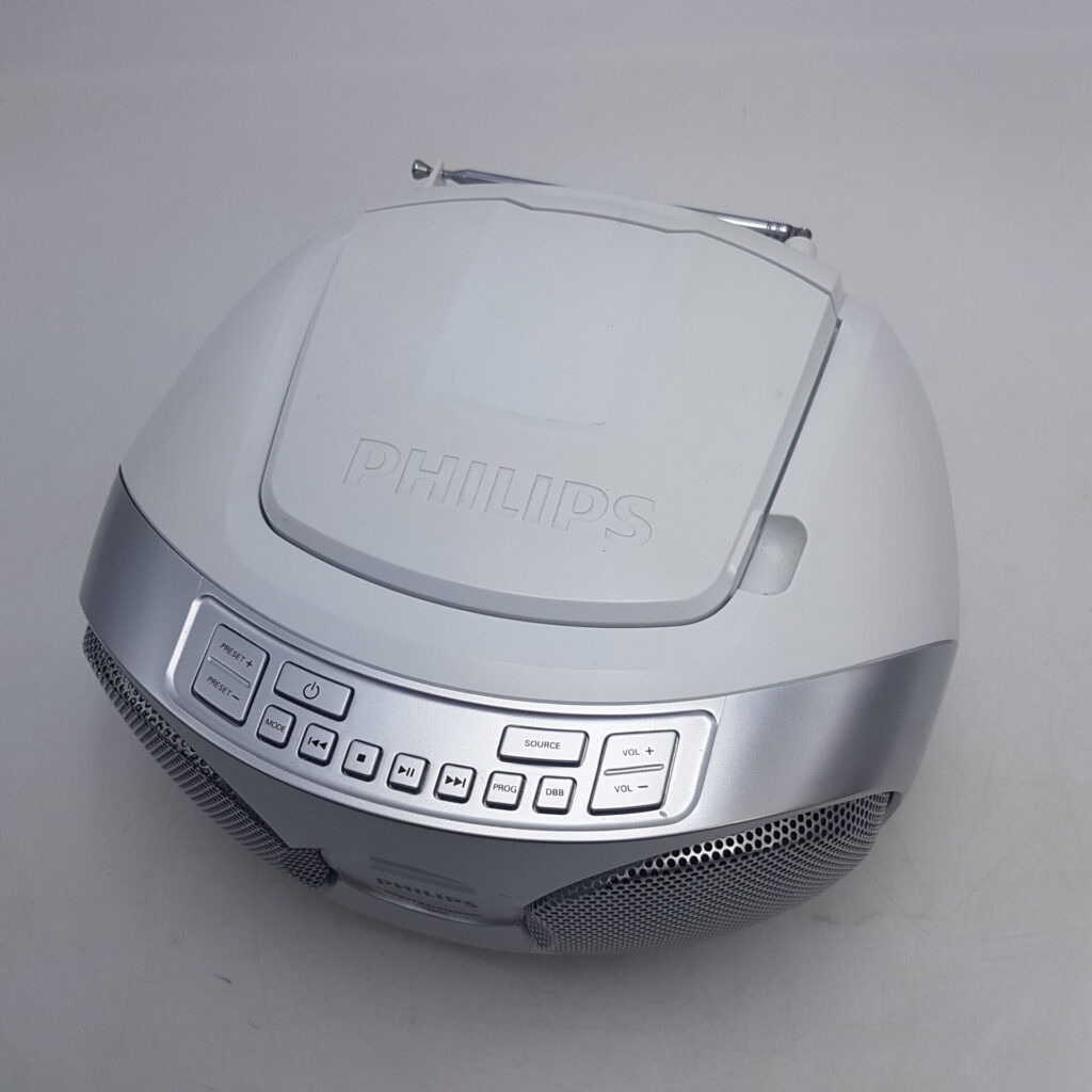 Philips AZ215S/05 Compact Portable Soundmachine Radio + FM CD [White