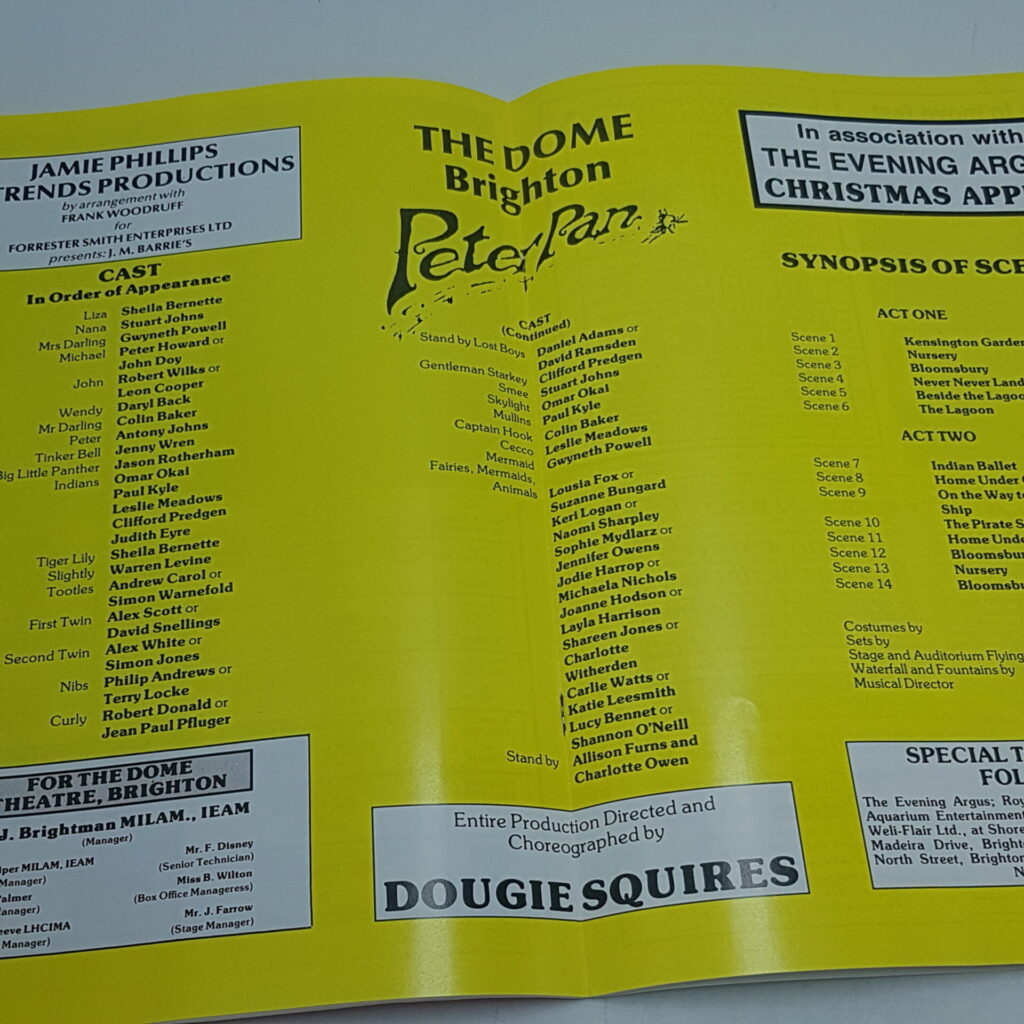 PETER PAN Colin Baker [Doctor Who] Theatre Programme (1989) The Dome Brighton | Image 6