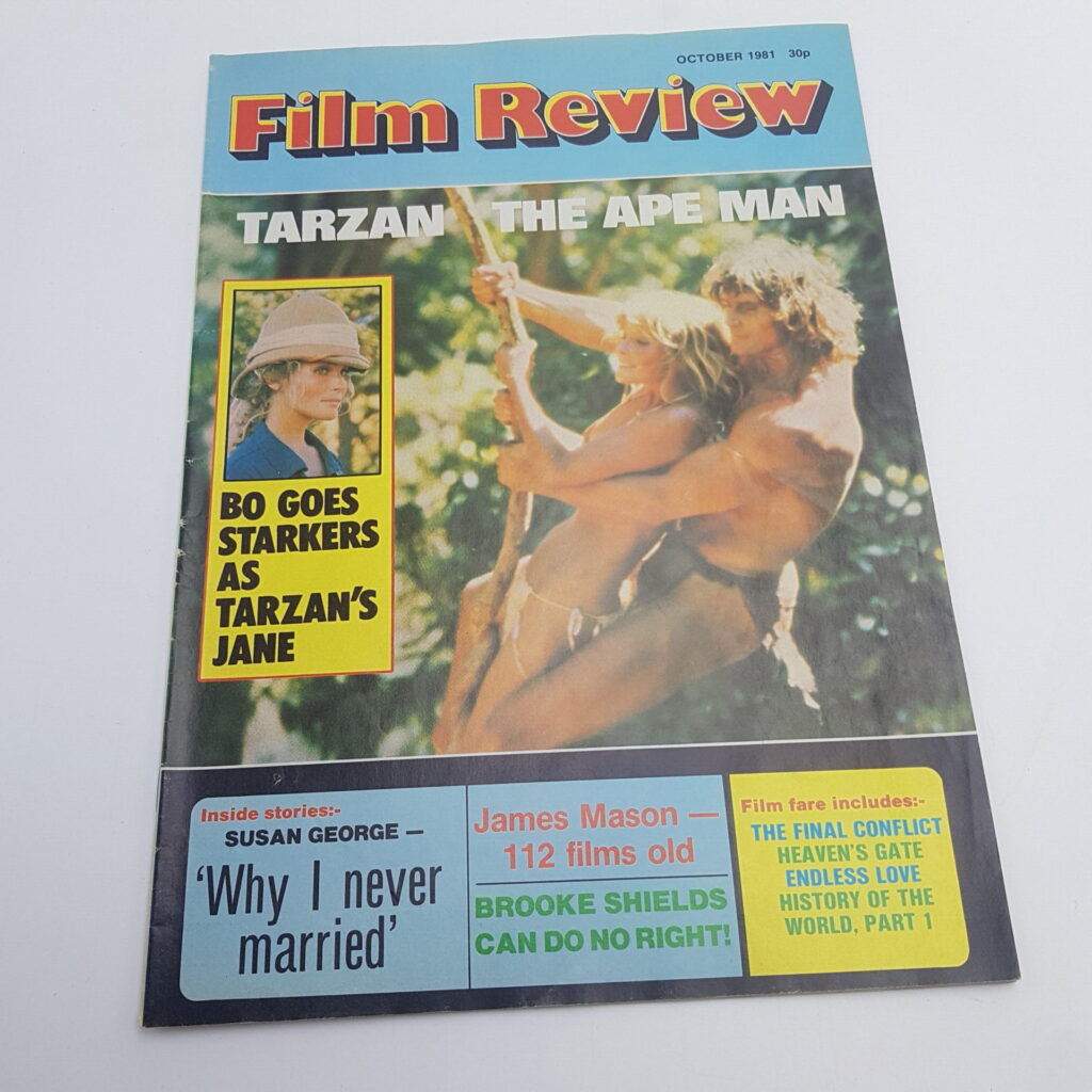 Uk Film Review Magazine October 1981 Vg Bo Derek Tarzan The Ape Man