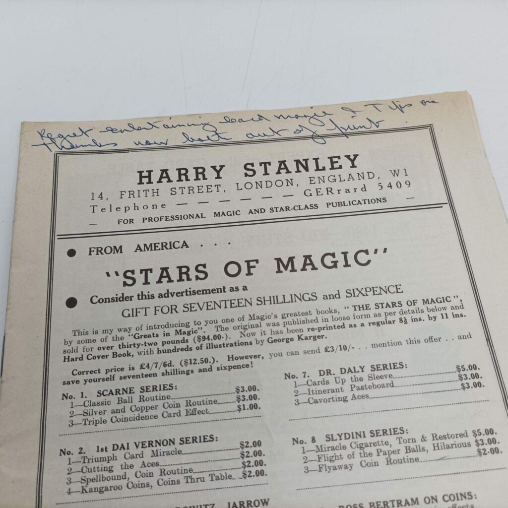 Vintage Harry Stanley Professional Magic Tricks Catalogue [G] 15 Pages | Image 2