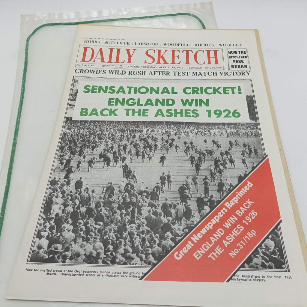 Great Newspapers Reprinted #31 (1974) Daily Sketch Aug. 26th, 1926 | England Ashes Win | Image 1