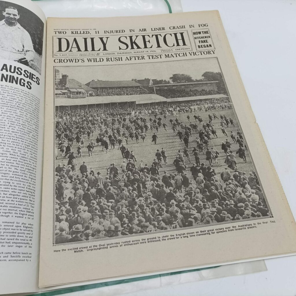 Great Newspapers Reprinted #31 (1974) Daily Sketch Aug. 26th, 1926 | England Ashes Win | Image 3