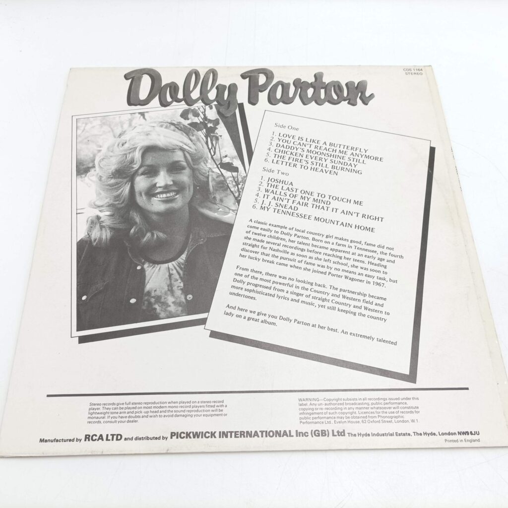 Dolly Parton (1974) LP 12