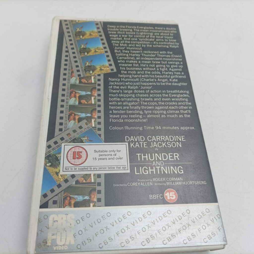 Thunder and Lightning (1985) VHS Video [G] CBS Fox | David Carradine | Image 4