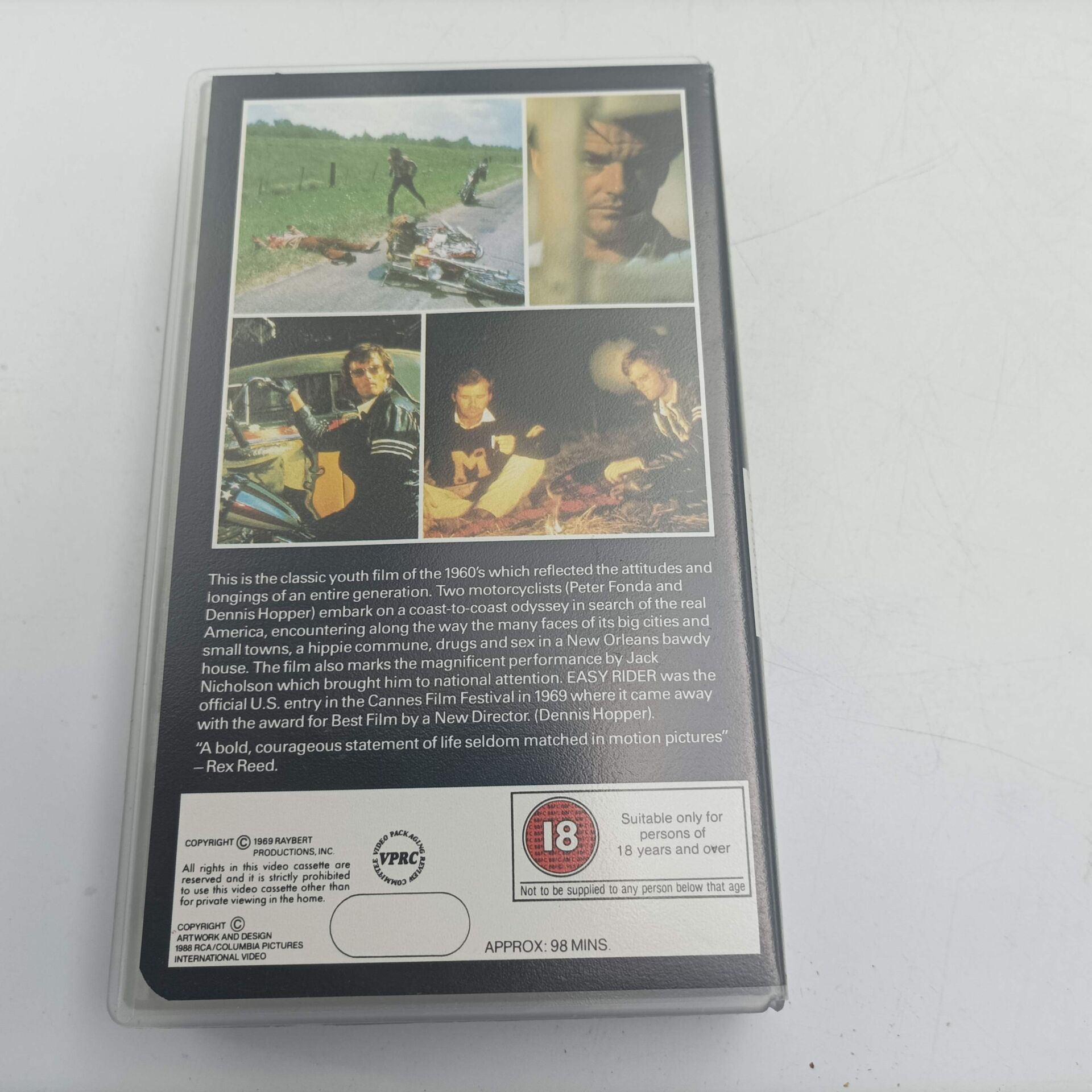 Easy Rider (1988) VHS Video [G+] RCA Columbia | Peter Fonda & Dennis Hopper