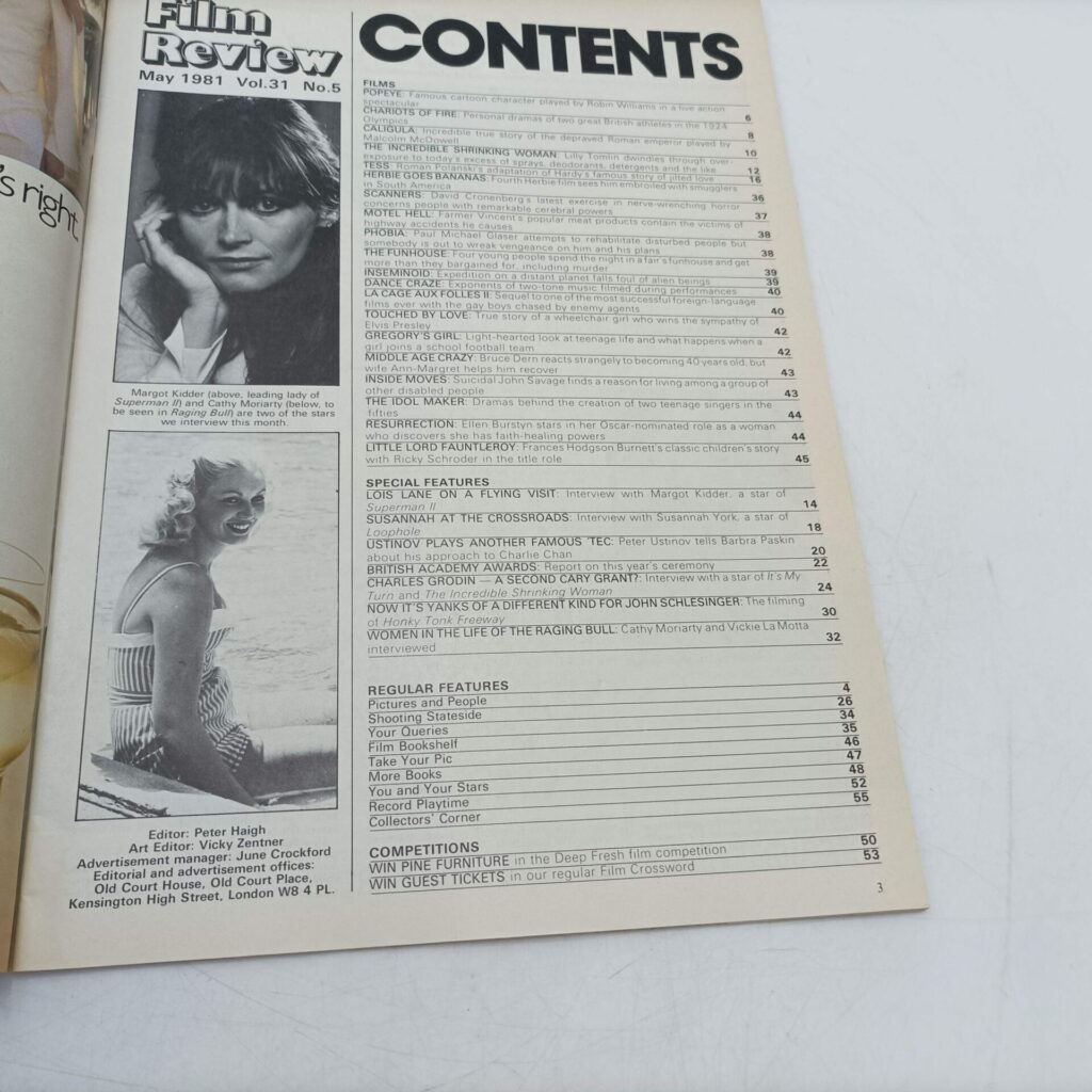 Film Review Magazine May 1981 [Ex] The Incredible Shrinking Woman | Scanners | Popeye | Image 2