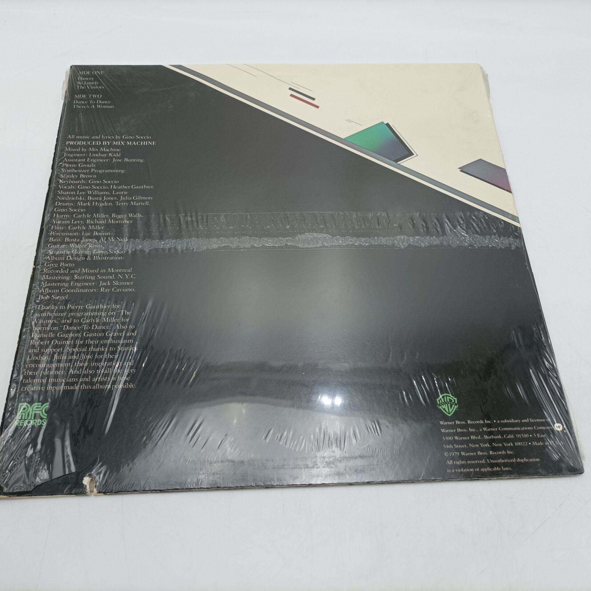 Gino Soccio – Outline [Ex] 12″ Vinyl LP (1979) Warner Brothers RFC3209 ...