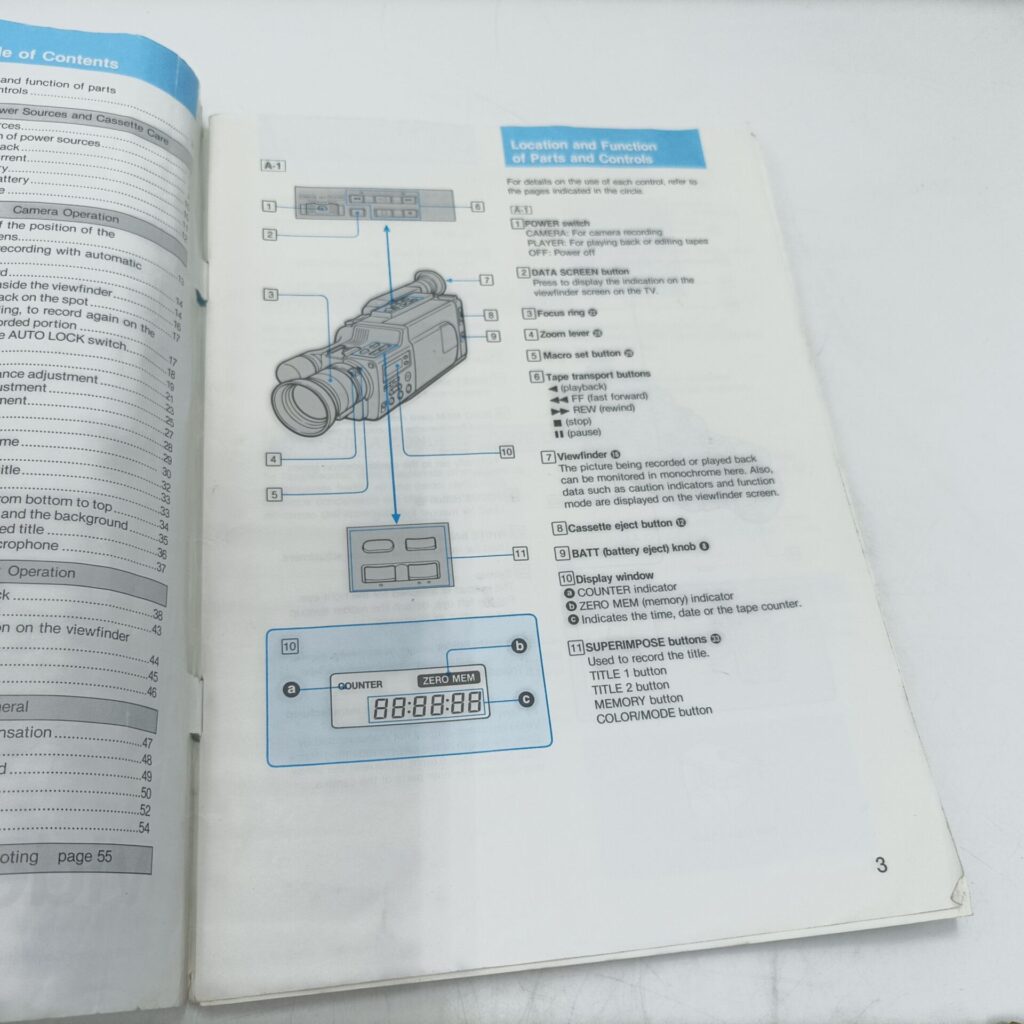 Sony CCD-V88E Video Camera Recorder Operating Instructions (1988) Handycam | Image 6