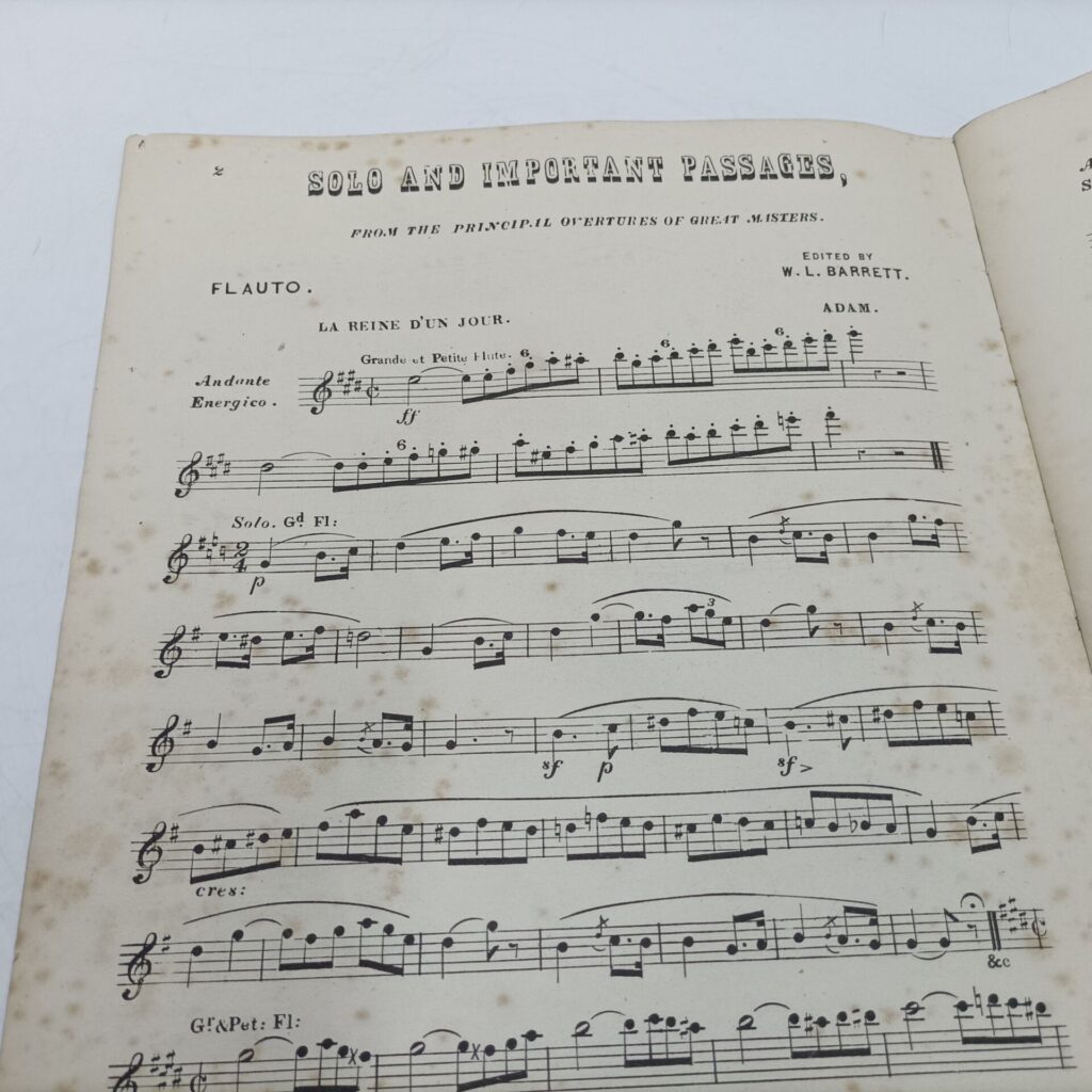 Solo and Important Passages for the Flute (Ed. William L. Barrett) Rudall, Carte & Co. Music | Image 5