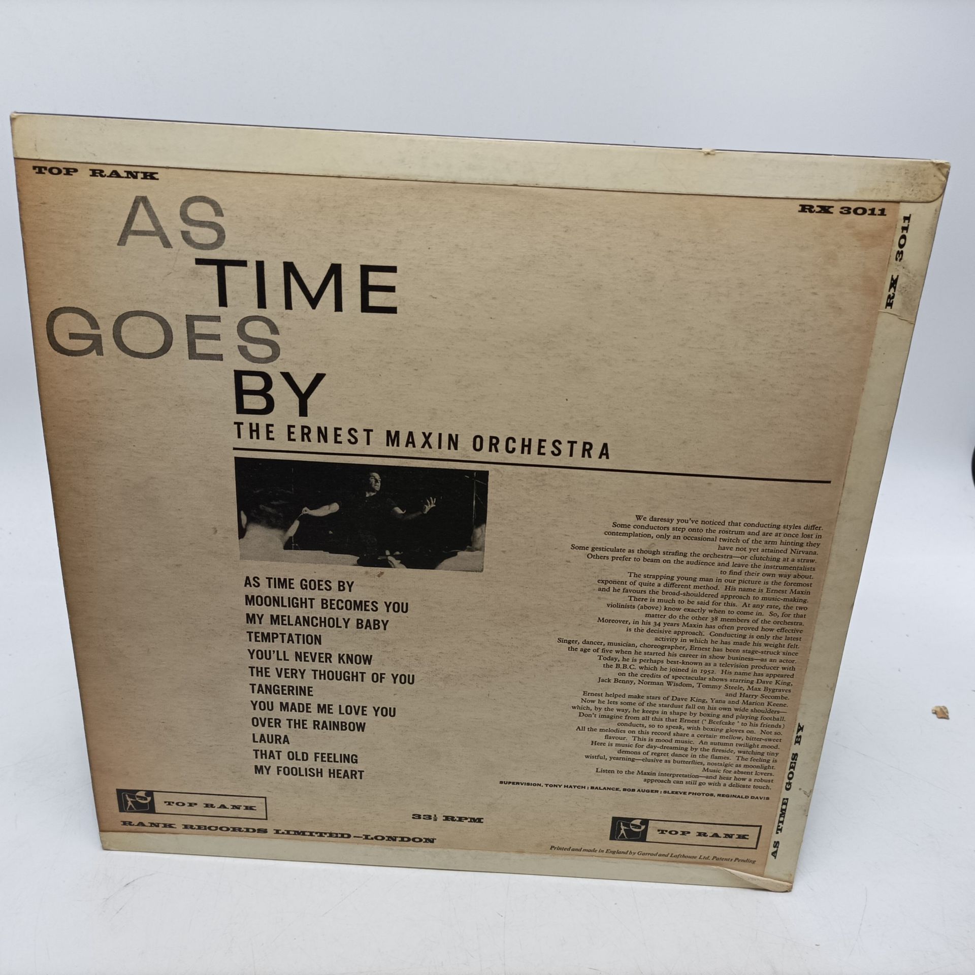 Ernest Maxin And His Orchestra As Time Goes By LP (1959) [vg+] RX3011 ...