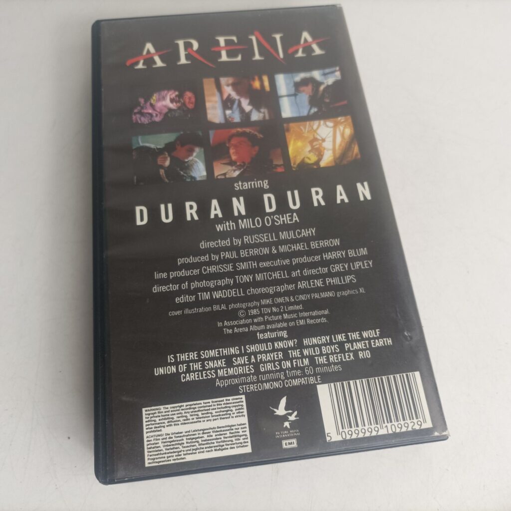 Duran Duran Arena (Wild Boys) Pre-Cert Stereo VHS Music Video (1985) EMI | Image 4