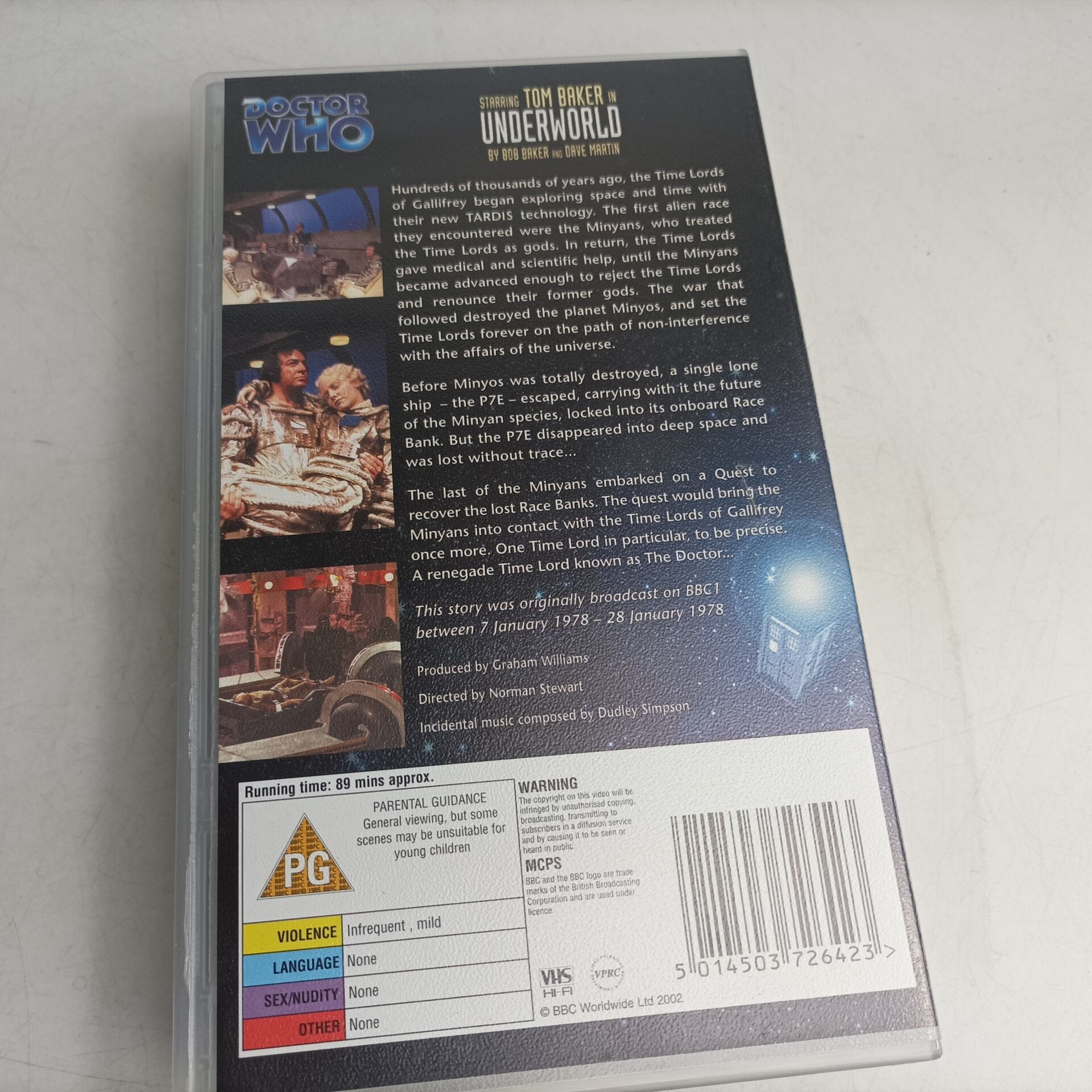 Doctor Who Underworld VHS Video [Ex] Factory Sealed Cassette (Tom Baker)